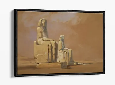 David Roberts Colossi Thebes Egypt -float Effect Canvas Wall Art Print • £34.99
