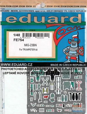 EDUFE754 1:48 Eduard Color Zoom PE - MiG-23BN Flogger (TRP Kit) • $27.54