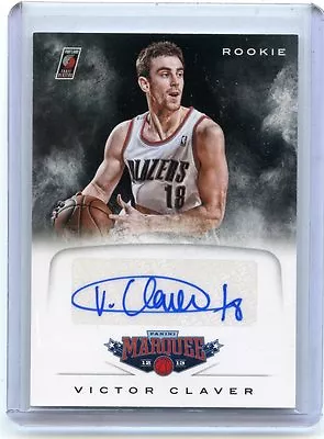 2012-13 Marquee #16 Victor Claver Autograph Rookie Rc Trail Blazers 112116 • $6.36