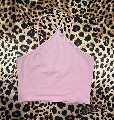 H&M Pink Cropped Halter Top • $5