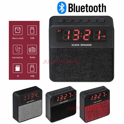T1 Wireless Bluetooth Stereo Speaker LED Alarm Clock FM Radio MicroSD MP3 Player • £9.74