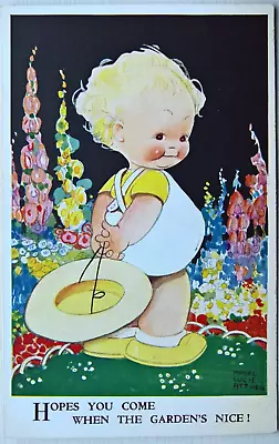 £6 • Buy Mabel Lucie Attwell. 1937. Hope You Come, Garden's Nice. Valentine's Series 3692