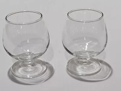 Set Of 2 Small Vintage Clear Glass Brandy Snifters • $9.99