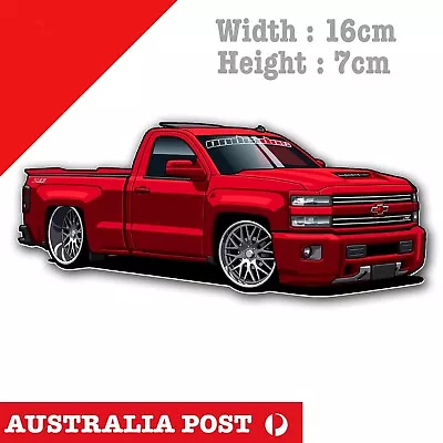 Chevrolet Silverado Red Pick Up Truck Sticker • $6.89