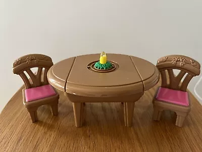 Vintage Fisher Price Loving Family Dollhouse Furniture Dining Table Musical 1999 • $25