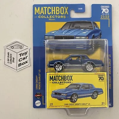 2023 MATCHBOX Collectors #21 - 1988 Chevy Monte Carlo (Opening Doors - Blue) J00 • $13.95