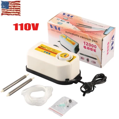 $30.99 • Buy Vacuum Suction Pen Chip Pickup Tool IC SMD SMT BGA 2 Suction Cup 2 Pins 110V