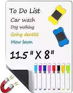  11Pcs Magnetic Whiteboard For Fridge 11.5 X 8 Inch Small Magnetic Dry Erase  • $8.51