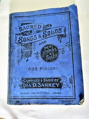 Vintage Sacred Songs And Solos With Standard Hymns 888 Pieces Ira D. Sankey • £9.99