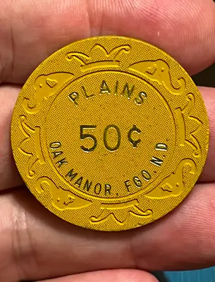 .50 Plains Oak Manor Fgo North Dakota Gambling Token Hg  Ele-crown Mold • $9.99