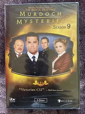 Murdoch Mysteries: Season 9 (DVD 2016 5-Disc Set) New Sealed Free Shipping • $15