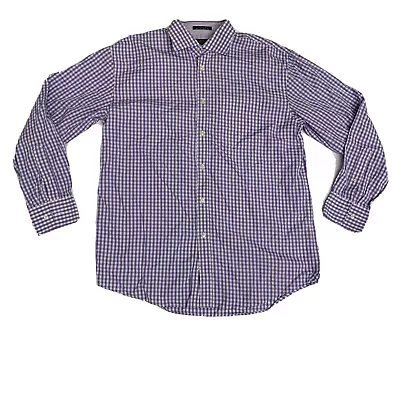 Lincs David Chu Men’s Casual Shirt Size XL Button-Down Purple Checks • $9.99