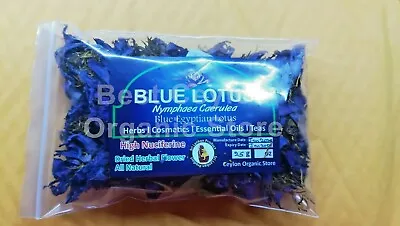 $5.39 • Buy 1 Oz Fresh Natural Organic Handpick Dried Blue Lotus Flowers Nymphaea Caerulea