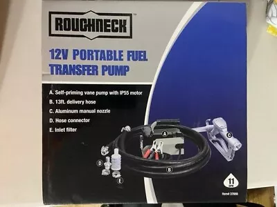 Roughneck Fuel Transfer Pump 12 Volt 11 GPM Diesel Gas Gasoline Kerosene • $124.99