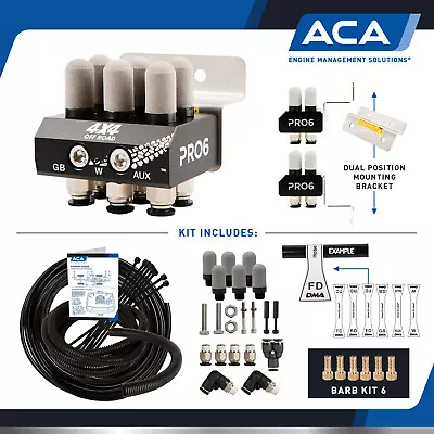 ACA® Diff Breather Kit 6 Port For Toyota Hilux SR5 N80 GUN TGN GGN Black • $89.90