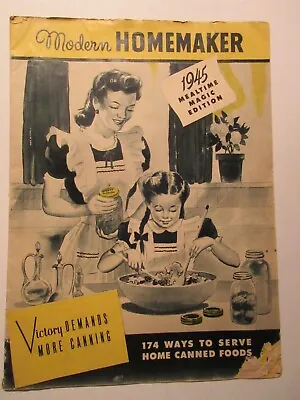 1945 Kerr Mason Jar Co MODERN HOMEMAKER Mealtime Magic Edition Booklet  • $13.99