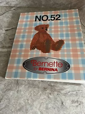 Bernette For Bernina No. 52 Number Embroidery Card Teddy Bears • $29.99