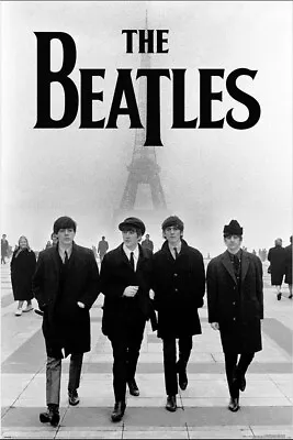 The Beatles - Music Poster (Paris / Eiffel Tower) (Size: 24  X 36 ) • $12.99