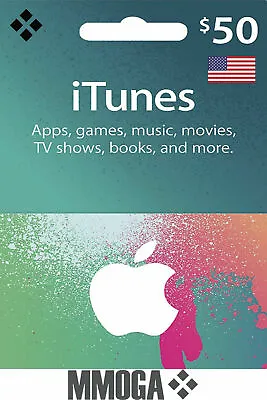 $92.89 • Buy $50 US Dollar ITunes Prepaid Card - Apple Store Digital Key - [US]