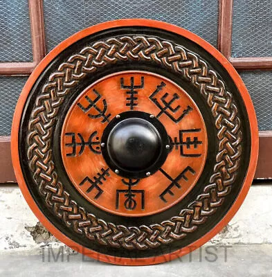 £147.64 • Buy Medieval Viking Shield - Viking Shield Battle-Ready Shield Wooden Shield Handcra