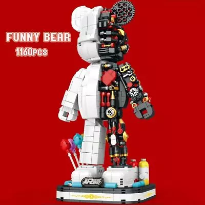 Building Blocks Set MOC Idea Half Bear Clear Robot Brick Model Kids DIY Toy 6303 • £76.55