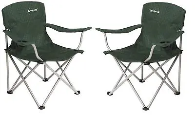 2x Outwell Catamarca Folding Chair Camping Caravan Fishing Green 2022 125kg • £42.96