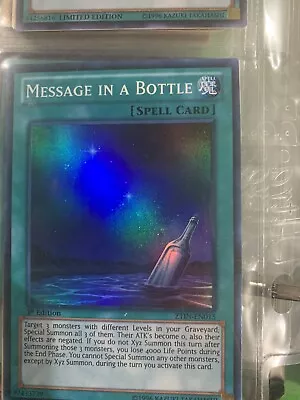 Yugioh Cards: MESSAGE IN A BOTTLE ZTIN SUPER RARE # 3C68 • $1.45