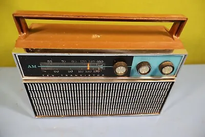 Vintage SEARS Model 6223 Ten-Transistor Radio With Hard Plastic Case • $39.99