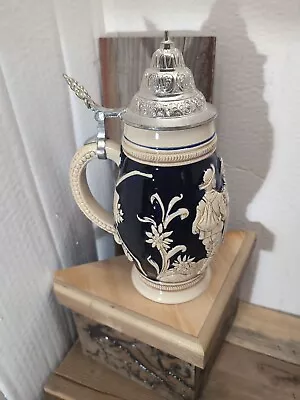 VTG Marzi & Remy 2350 Typrleans Outdoors Lidded German Beer Stein Collectible • $28.49