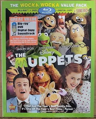NEW The Muppets (Blu-ray/DVD 2012) With Soundtrack Wocka Wocka Value Pack • $11.99