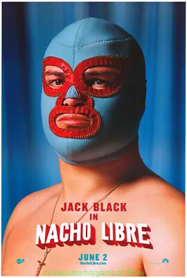 NACHO LIBRE MOVIE POSTER Original DS 27x40 MASK Style Advance JACK BLACK • $9.99