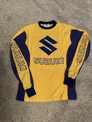 Vintage Suzuki Motocross Med. Jersey Shirt Malcolm Smith The Bomber Mark Barnett • $75