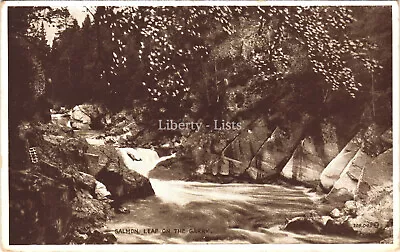 Salmon Leap On The Garry Perthshire Valentines /  L. Mackay Postcard D252 • £3.75