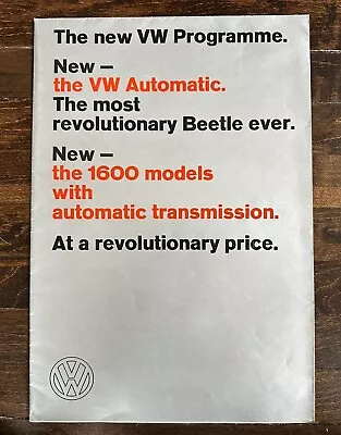 1967 Vintage Vw Beetle 1600 Automatic Brochure Poster • $24.99