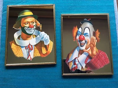 Vintage Clown Mirror Picture Frames Arthur Sarnoff 8x10 Lot Of 2 • $19.99