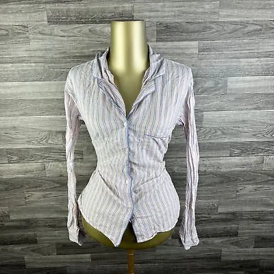 H&M Button Down Pink Striped Pajama Top Shirt Women's Size Small • $6