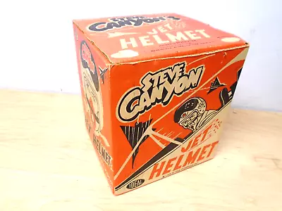 Vintage 1959 Ideal US Air Force Steve Canyon Jet Helmet Toy Original BOX ONLY • $39.99