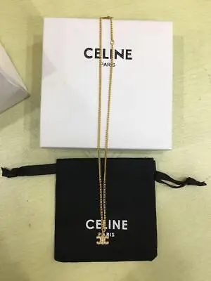 CELINE Necklace Gold Diamond • $251.37