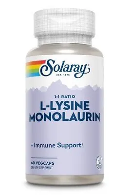 Solaray L-Lysine Monolaurin 1:1 Ratio 60 VegCap • $15.75