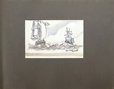 Armel De Wismes - Painting Original - Watercolour - Galleon French 3 • £88.74