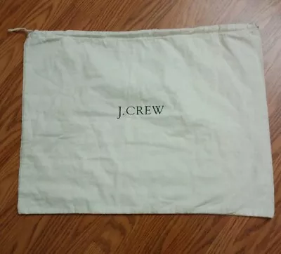 J. Crew Handbag Dust Bag Cover 21x16  Drawstring Sleeper Logo Ivory • $12.95