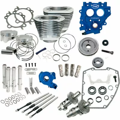 S&S Gear Drive Silver 100  Big Bore Power Package Kit Harley Twin Cam 1999-2006 • $3067.95