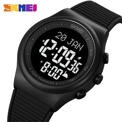 SKMEI Brand Watches Qibla Time Reminder Muslim Azan Prayer Digital Sport Watch • $21.56