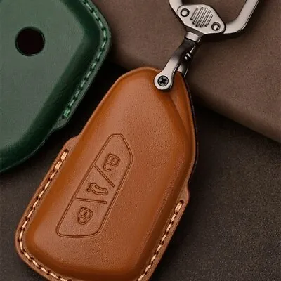 Genuine Leather Remote Car Key Case Cover Holder For VW Golf 8 Mk8 Skoda Octavia • $15.99