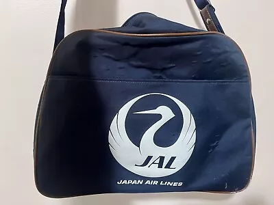 Vintage JAL Japan Air Lines Shoulder Travel Carry-on Vinyl Bag • $0.99