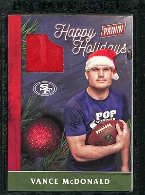 2016 Panini Black Friday Football Santa Hats Cracked Ice /25 Vance McDonald #13 • $3.75