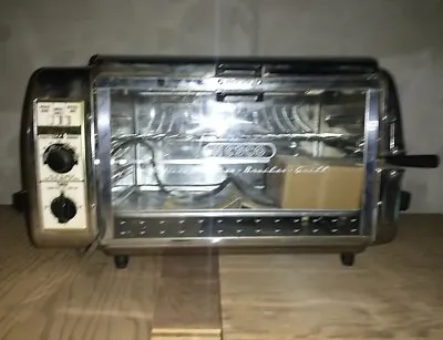 1950s NESCO Art Deco Chrome Roaster Oven Electric Rotisserie Gorgeous  Hot Dog • $499