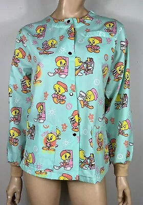 Vintage Marlin 'Nurse Tweety' Long Sleeve Scrubs Top - Size Small • $30