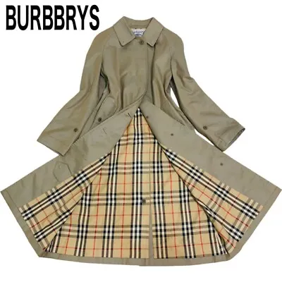Woman's Burberrys Single Trench Coat Vintage Beige Size 7AR(S). • $160