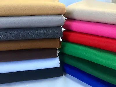 FELT FABRIC Material Craft Plain Colours Polyester 1-2mm Thick - 102cm Wide By M • £1.20